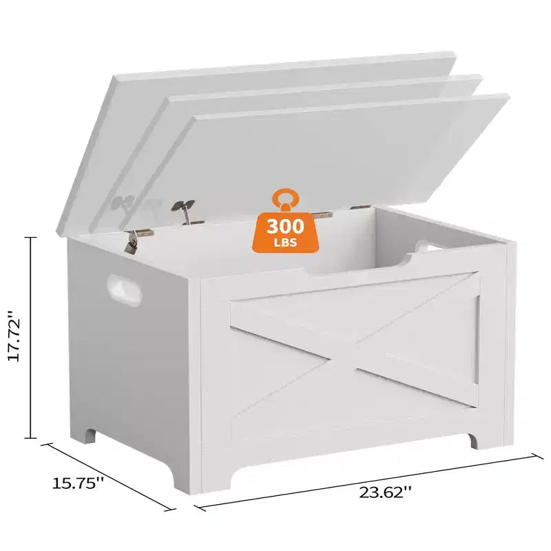 Tabouret de rangement de 60 cm avec pieds aux formes uniques, construction durable, rangement peu encombrant, design élégant et utilisation polyvalente