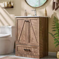 Mastgoal 24 Farmhouse Bathroom Vanity with Sink, Bathroom Dresser with Large Storage Drawer