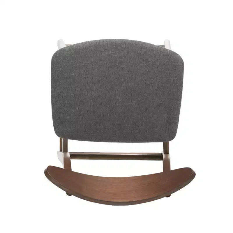 Tabouret de comptoir de 23,5 pouces en tissu et bois d'hévéa de style milieu de siècle (lot de 2)