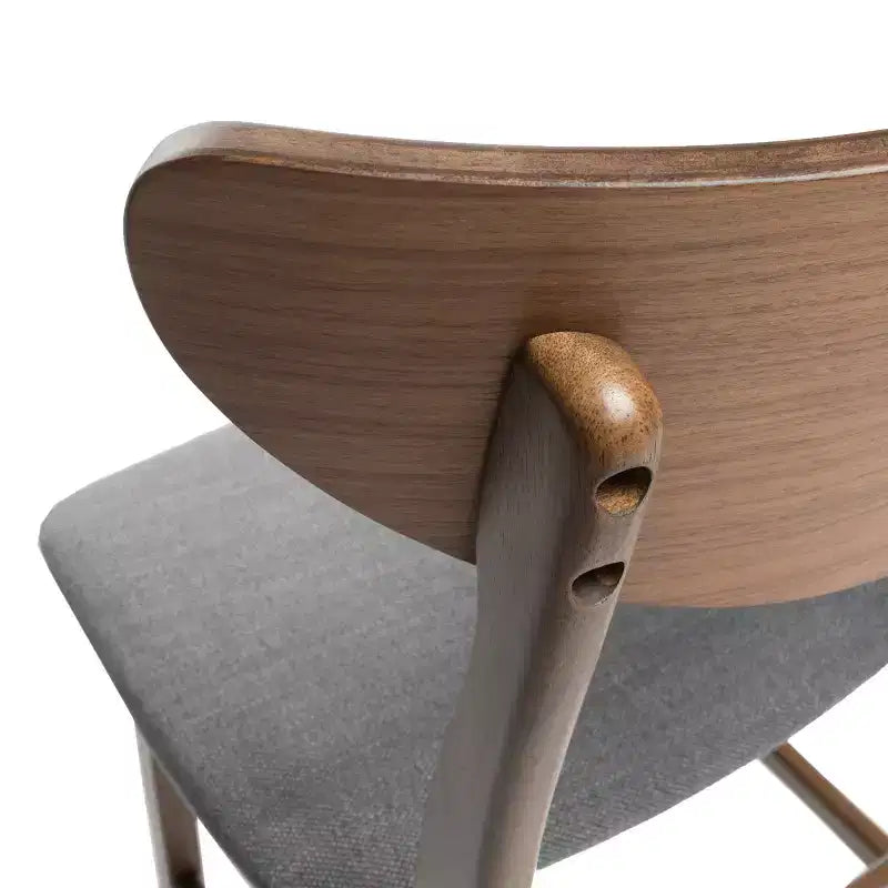 Tabouret de comptoir de 23,5 pouces en tissu et bois d'hévéa de style milieu de siècle (lot de 2)