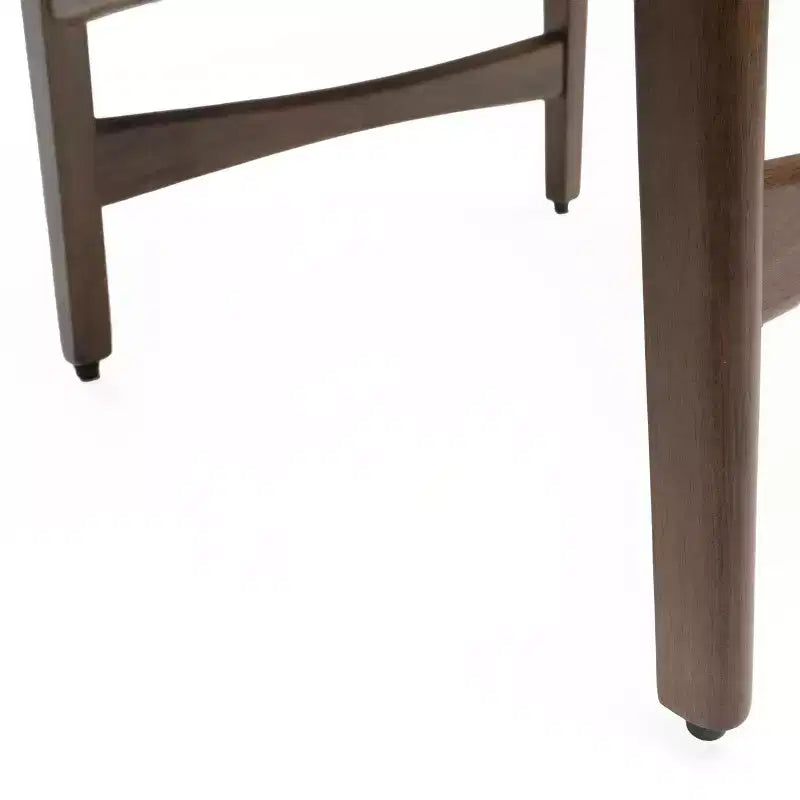 Tabouret de comptoir de 23,5 pouces en tissu et bois d'hévéa de style milieu de siècle (lot de 2)