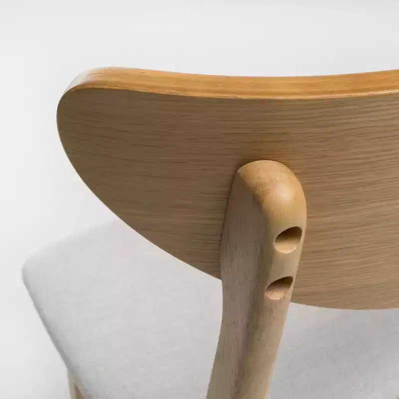 Tabouret de comptoir de 23,5 pouces en tissu et bois d'hévéa de style milieu de siècle (lot de 2)