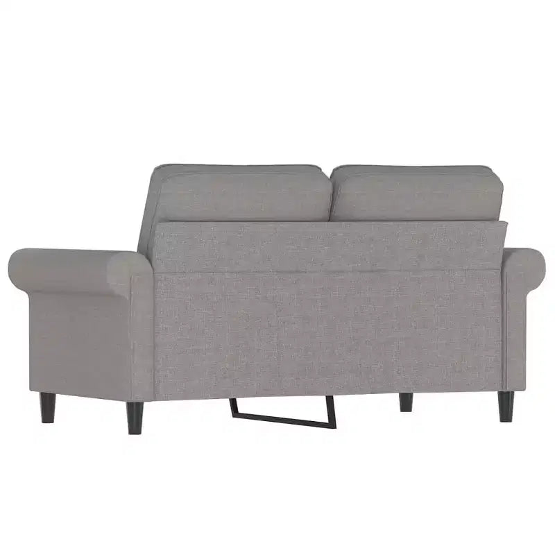 Canapé 2 places polyester gris foncé