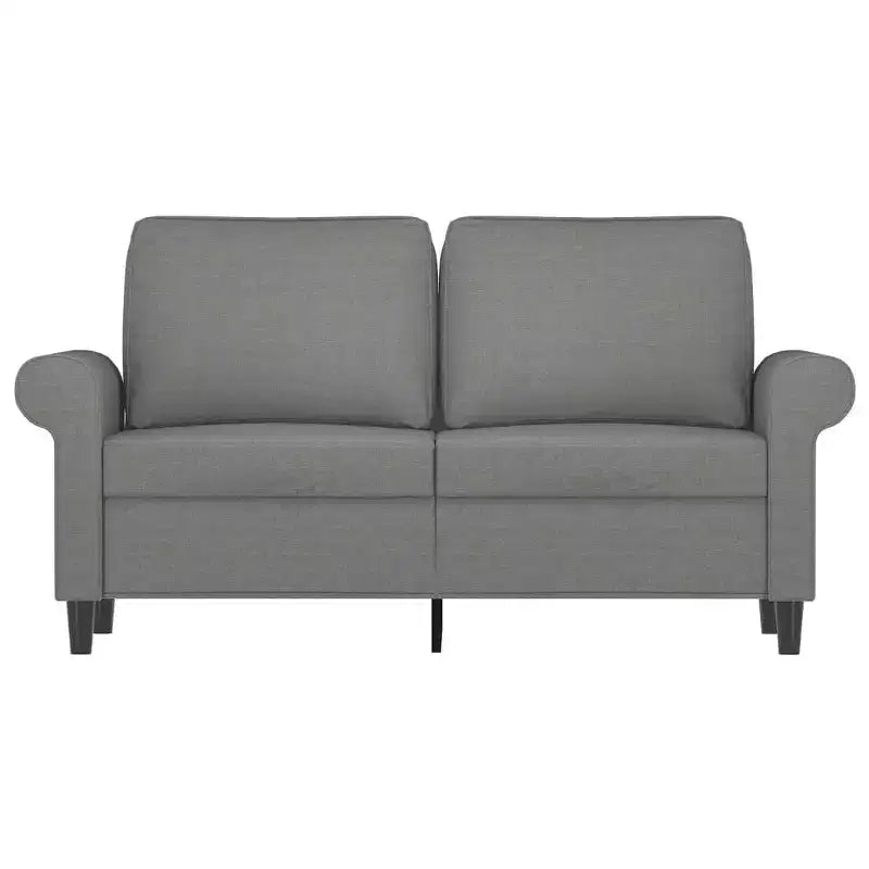Canapé 2 places polyester gris foncé