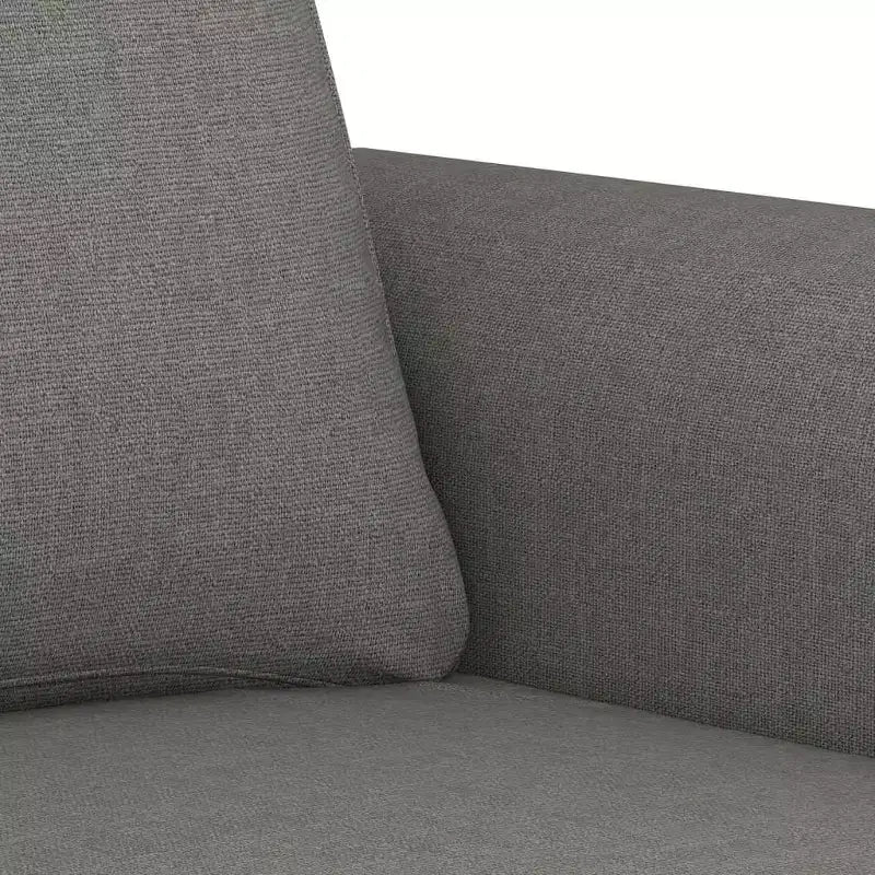 Canapé 2 places polyester gris foncé