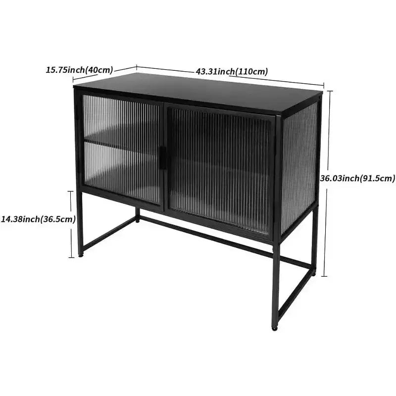 Vitrine contemporaine, rangement sur pied à 2 niveaux