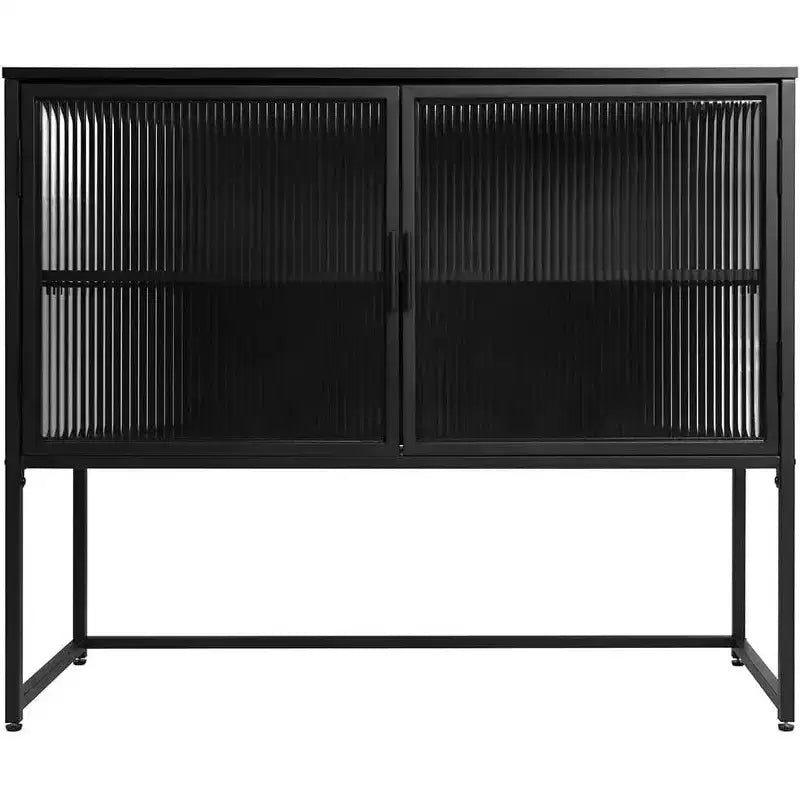Vitrine contemporaine, rangement sur pied à 2 niveaux