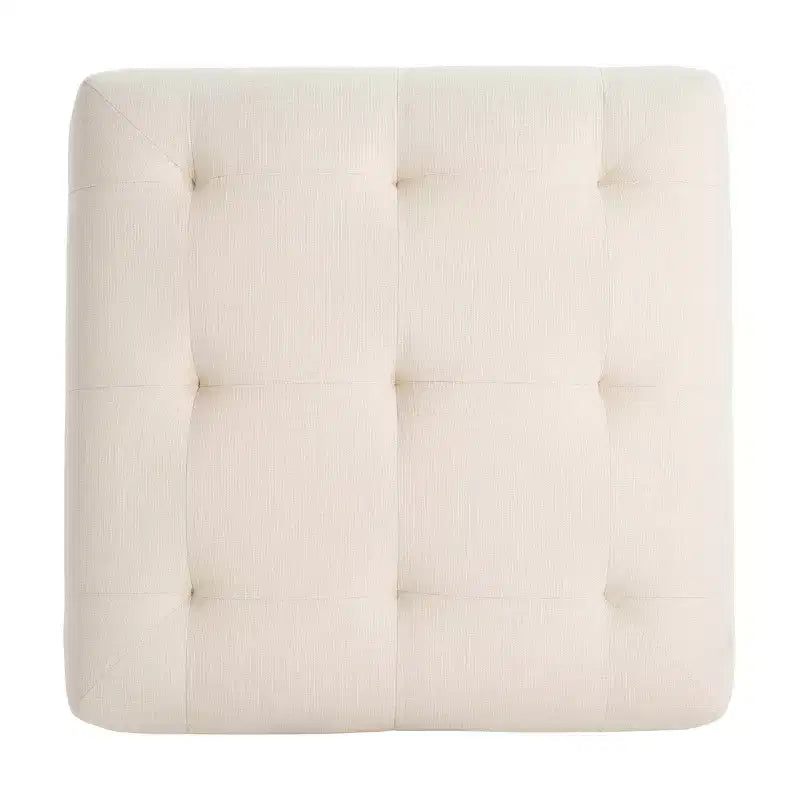 Pouffe carré capitonné en tissu de caoutchouc moderne
