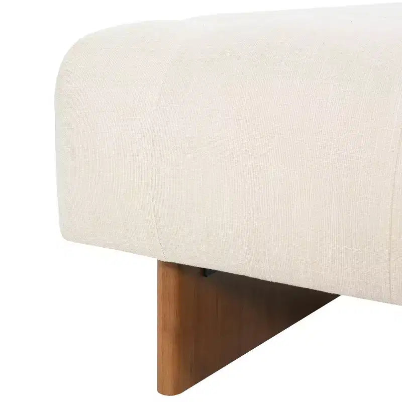 Pouffe carré capitonné en tissu de caoutchouc moderne