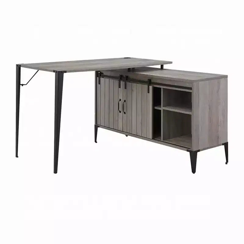 Bureau d'ordinateur rustique avec étagères de rangement pour bureau à domicile