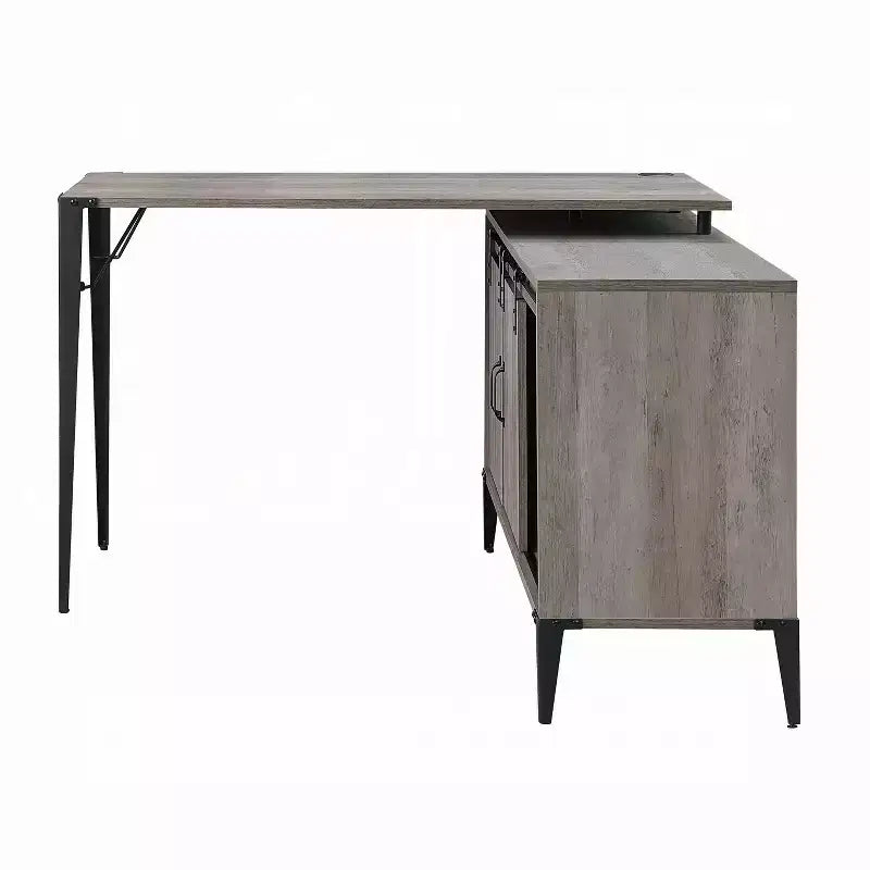 Bureau d'ordinateur rustique avec étagères de rangement pour bureau à domicile