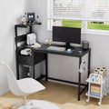 Okak Rustic Home Office Computer Desk with Storage Shelves & Drawer/Cabinet,Multifunctional Study Writing Desk with for Study,Office,Studio