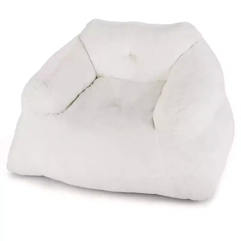 Costway Bean Bag Chair for Adults Plush Lazy Sofa with Ultra-soft Velvet Cover Beige