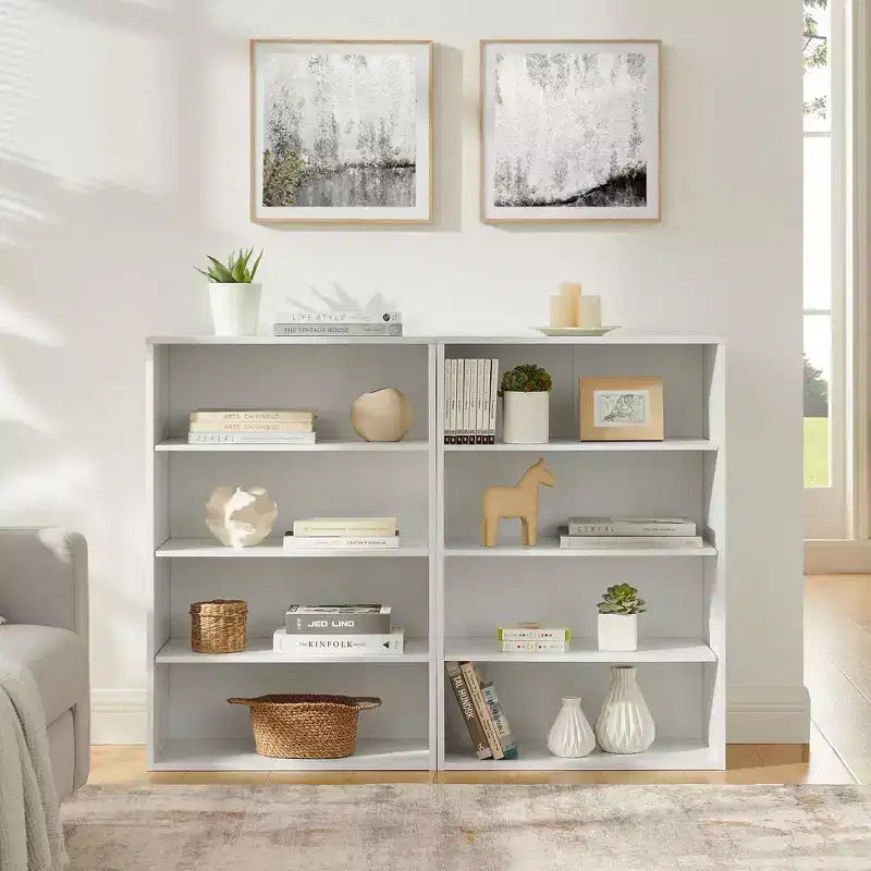 Bibliothèque minimaliste, étagères de rangement à 8 niveaux, organisateur de rangement multifonctionnel à double couche