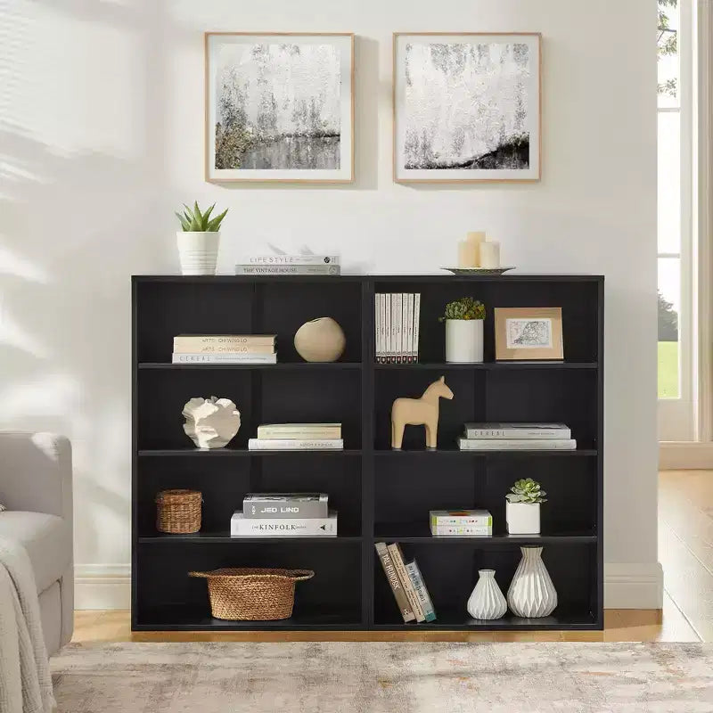 Bibliothèque minimaliste, étagères de rangement à 8 niveaux, organisateur de rangement multifonctionnel à double couche