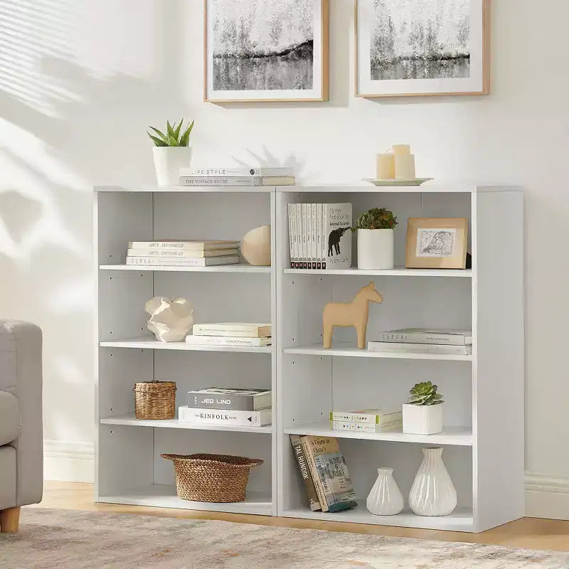Bibliothèque minimaliste, étagères de rangement à 8 niveaux, organisateur de rangement multifonctionnel à double couche