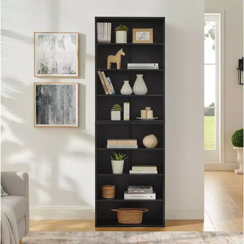 Bibliothèque minimaliste, étagères de rangement à 8 niveaux, organisateur de rangement multifonctionnel à double couche
