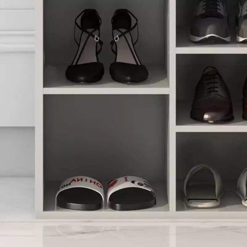 Banc à chaussures, banc à chaussures 10 casiers avec coussin, meuble à chaussures avec étagères réglables
