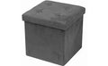 Seat & Declutter! Plush cushion, hidden storage, lightweight & portable. Folds flat