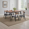 Table à manger, plateau rectangulaire marron de 150 cm