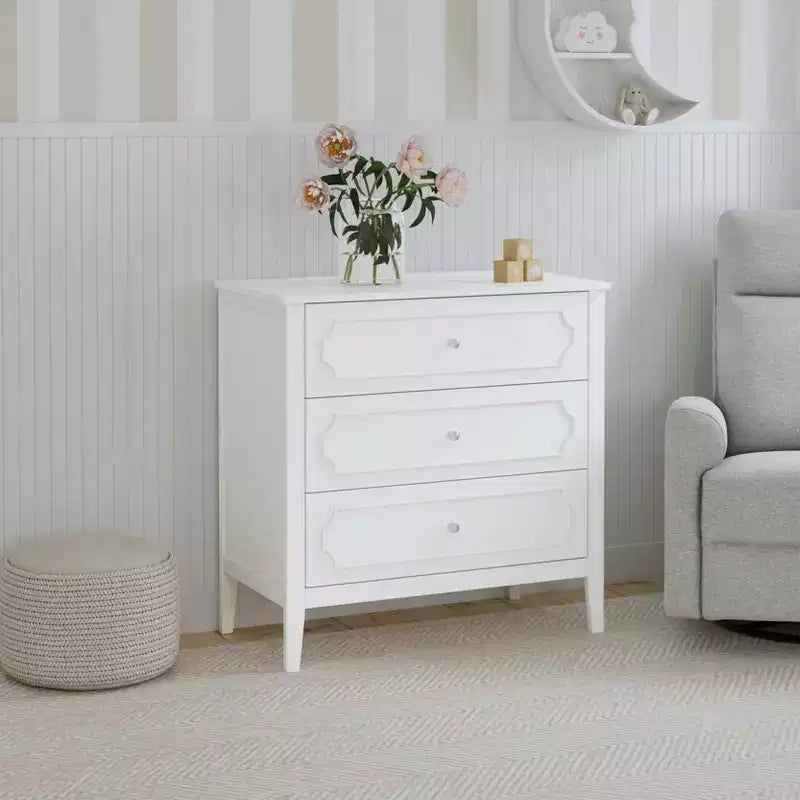 Commode 3 tiroirs - Blanche