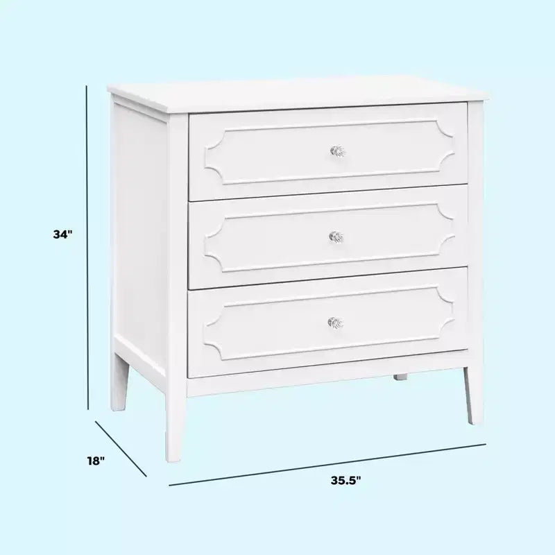 Commode 3 tiroirs - Blanche