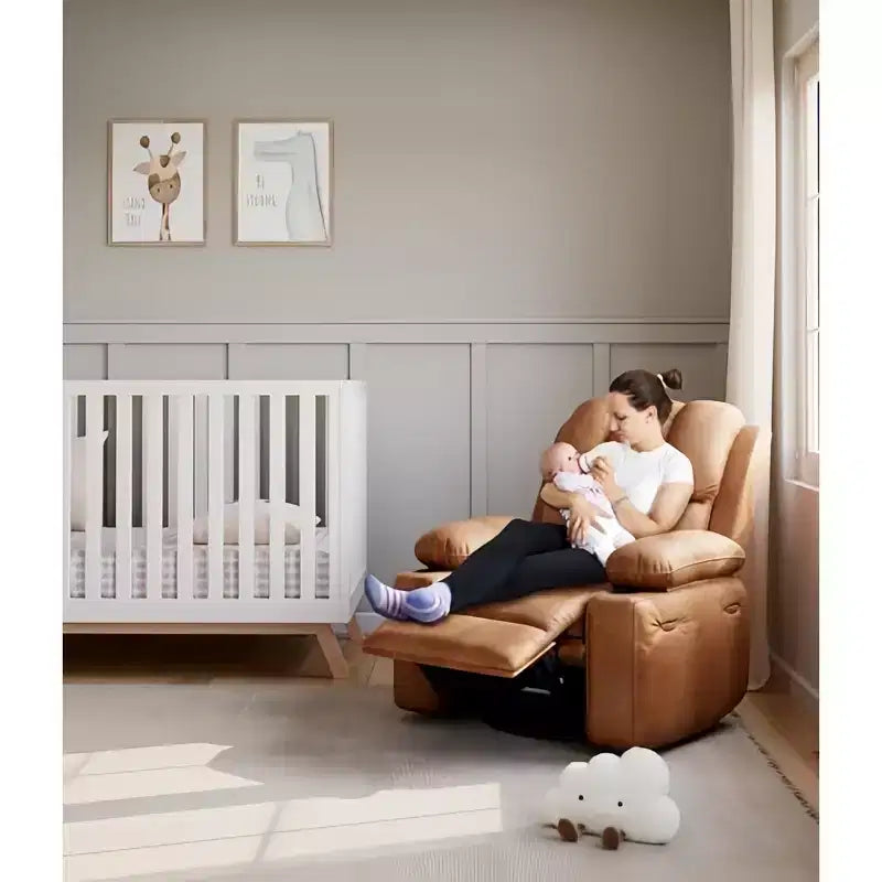 Fauteuil inclinable, pivotant et berçant surdimensionné avec chaleur et massage