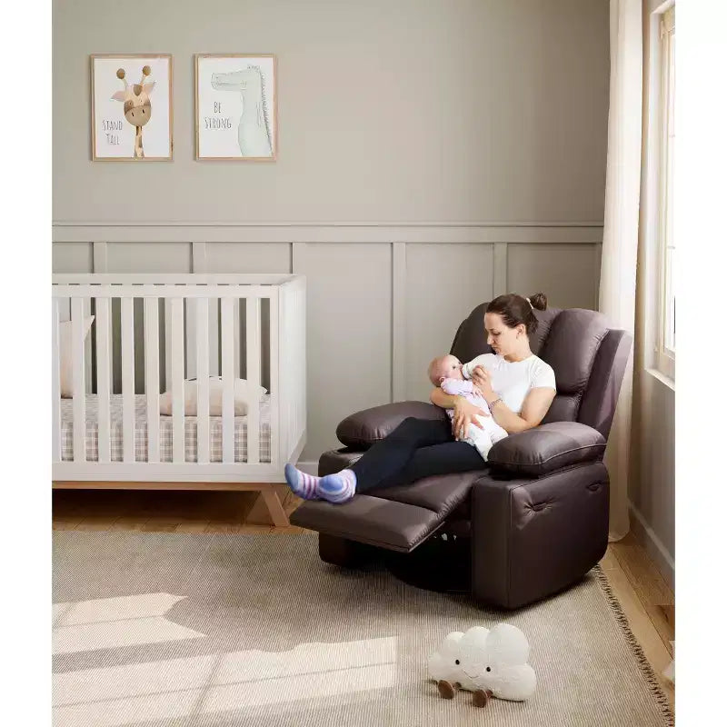 Fauteuil inclinable, pivotant et berçant surdimensionné avec chaleur et massage