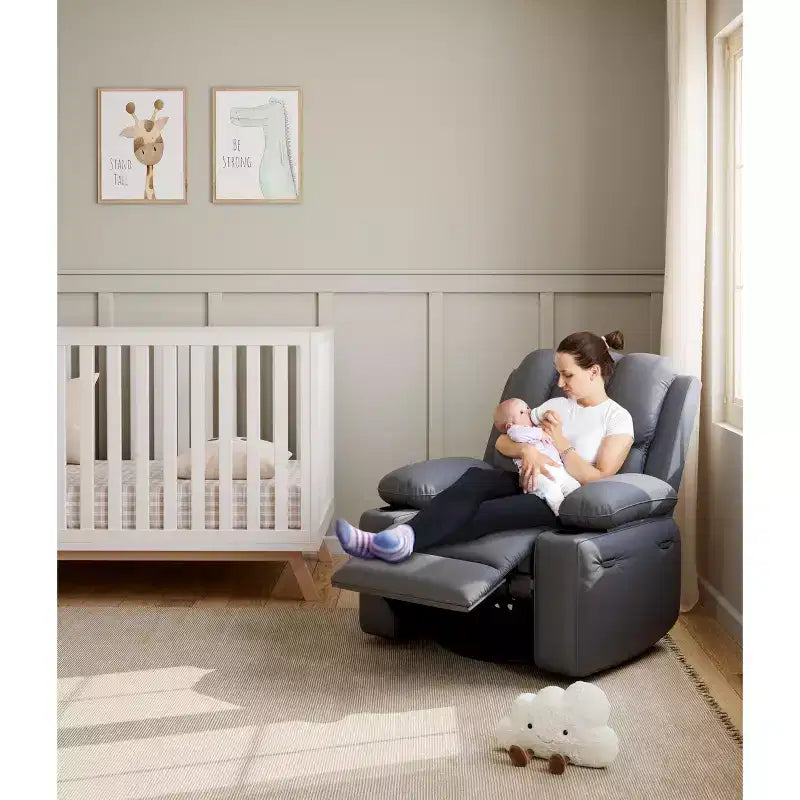 Fauteuil inclinable, pivotant et berçant surdimensionné avec chaleur et massage