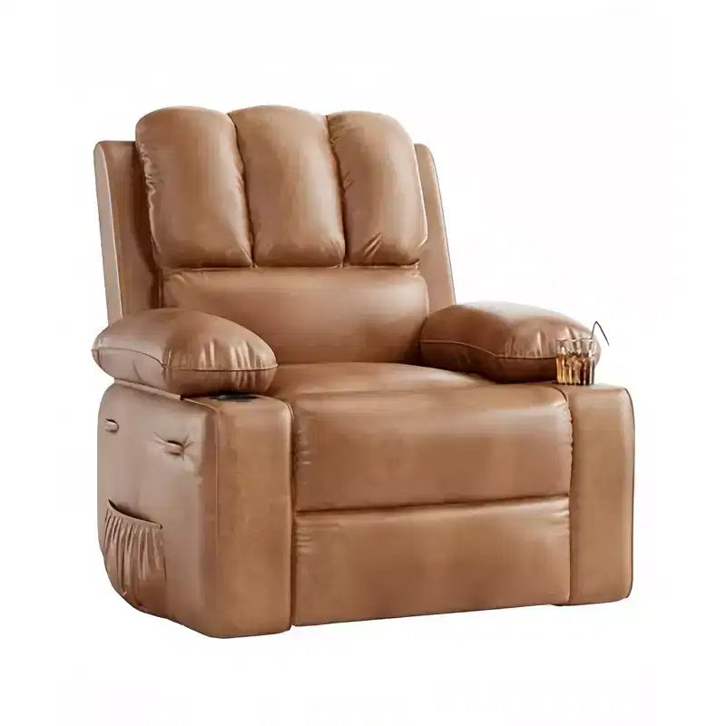 Fauteuil inclinable, pivotant et berçant surdimensionné avec chaleur et massage