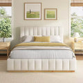 Christopher Knight Home Buchanan Modern Striped Fabric Bed with Headboard