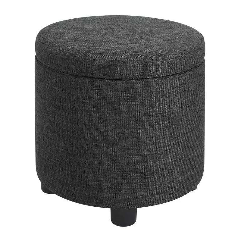 Pouf de rangement rond avec plateau réversible