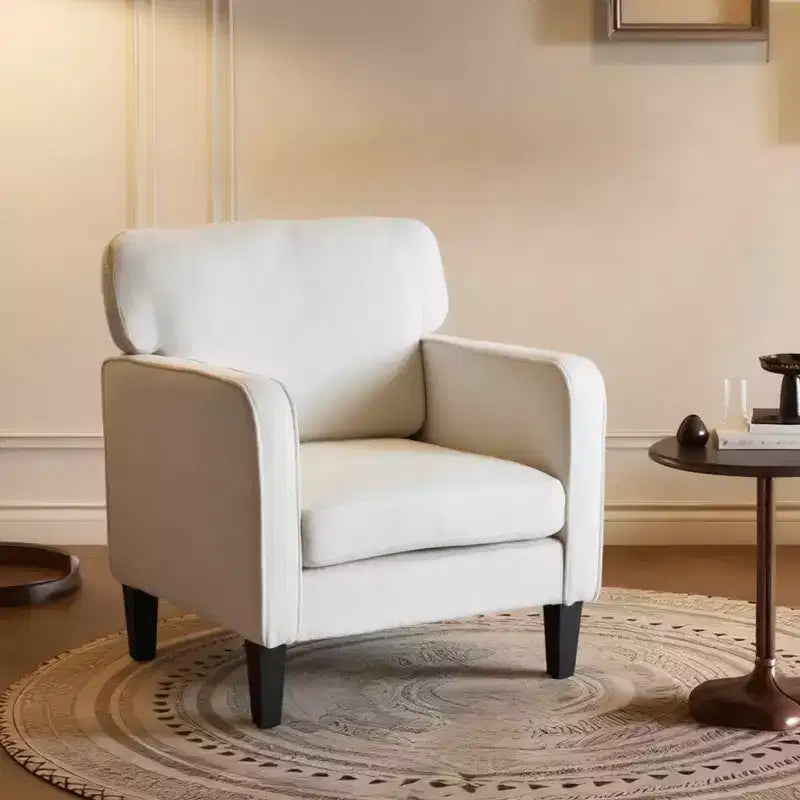 Chaise de lecture avec accoudoirs et dossier Fauteuil confortable pour chambre à coucher, salle d'attente, salle de réception