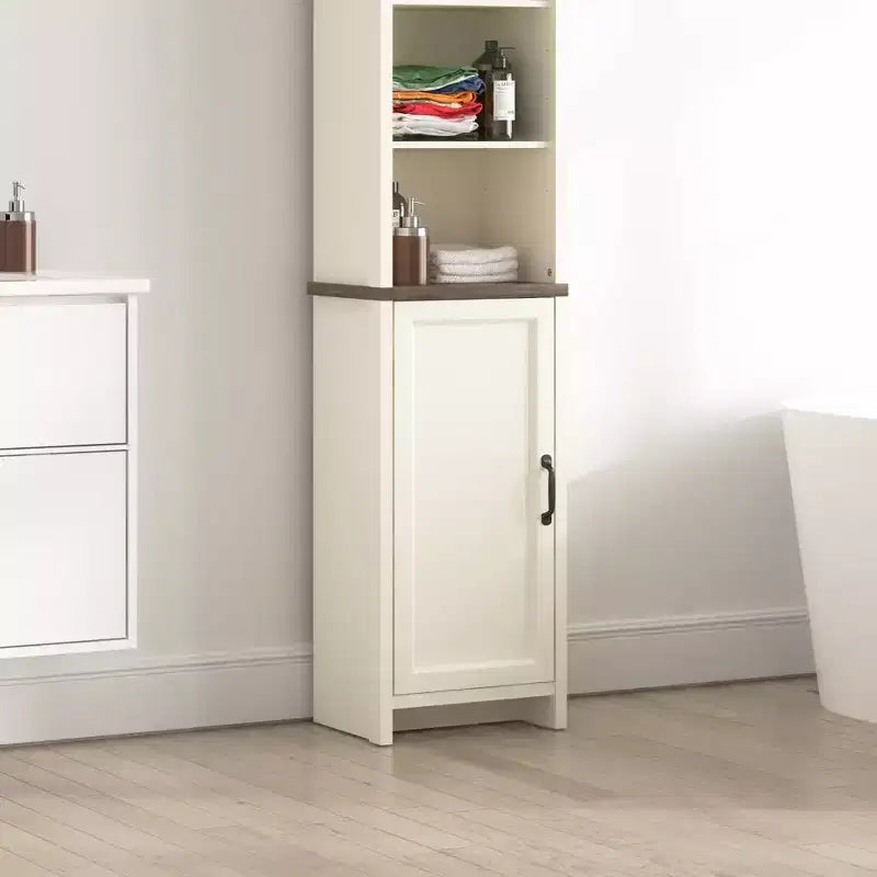Meuble haut de salle de bain avec étagères ouvertes