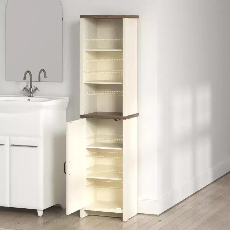 Meuble haut de salle de bain avec étagères ouvertes