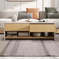Table basse rectangulaire avec 2 tiroirs et 2 étagères de rangement