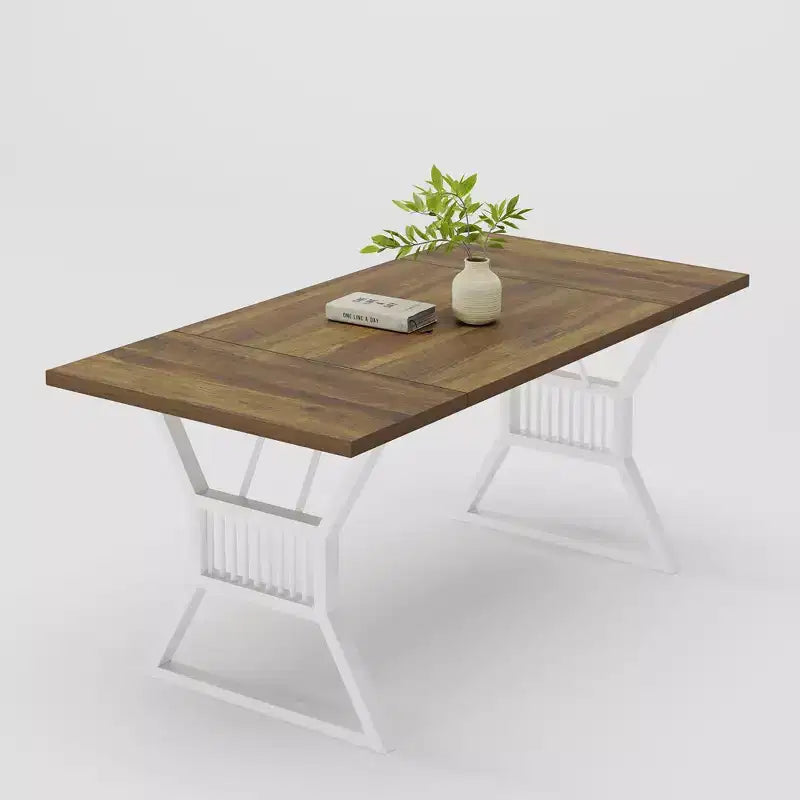 Table de salle à manger de ferme de 70,8 pouces pour 4 à 6 personnes - Table de cuisine