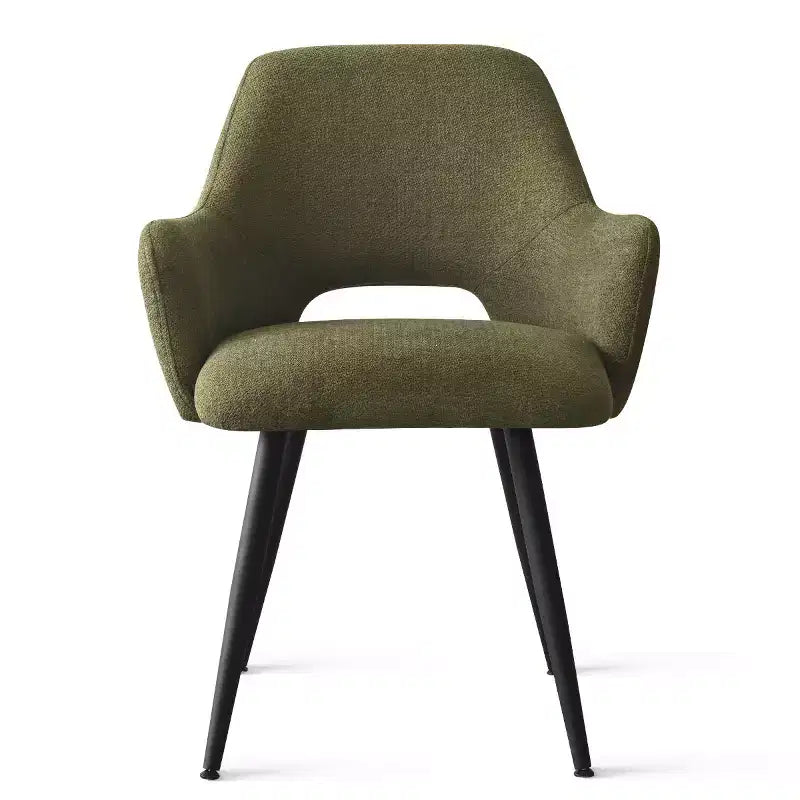 Lot de 2 chaises de salle à manger rembourrées avec accoudoirs, chaises d'appoint modernes avec pieds en métal