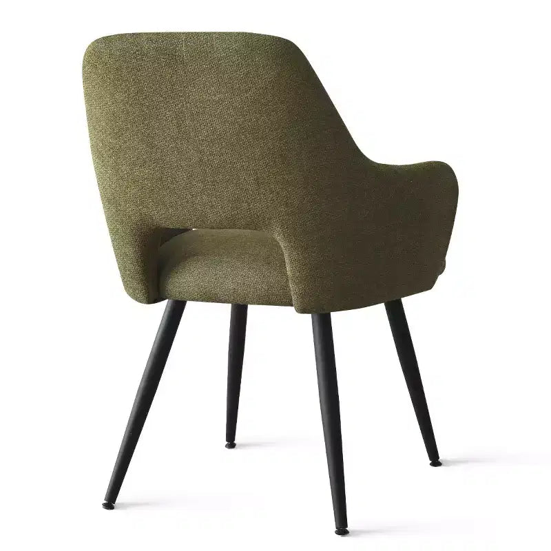 Lot de 2 chaises de salle à manger rembourrées avec accoudoirs, chaises d'appoint modernes avec pieds en métal