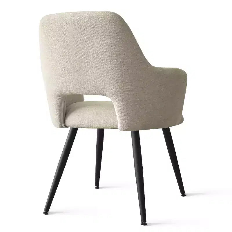 Lot de 2 chaises de salle à manger rembourrées avec accoudoirs, chaises d'appoint modernes avec pieds en métal