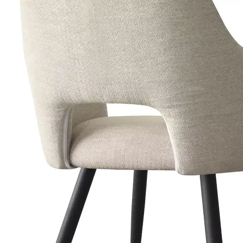 Lot de 2 chaises de salle à manger rembourrées avec accoudoirs, chaises d'appoint modernes avec pieds en métal