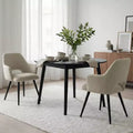 Set of 2 Upholstered Dining Chairs with Arms, Modern Accent Chairs with Metal Legs, Comfortable Padded Seat for Dining Room, Kitchen - Panipeachy