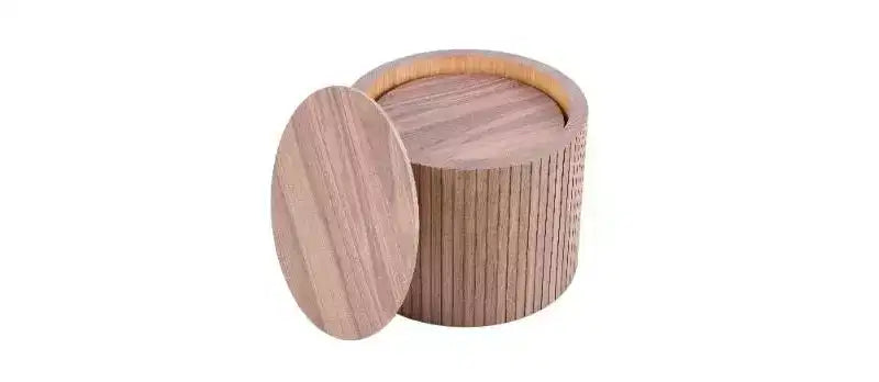 Ensemble de 2 tables basses gigognes modernes, rondes et étanches