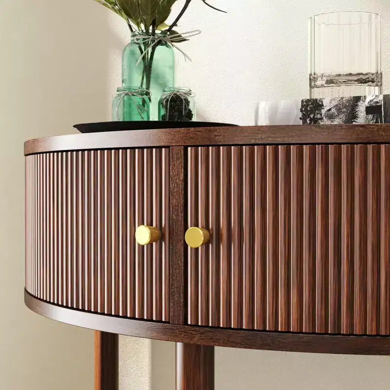 Console ondulée faite à la main de 80 cm avec tiroirs texturés en 3D